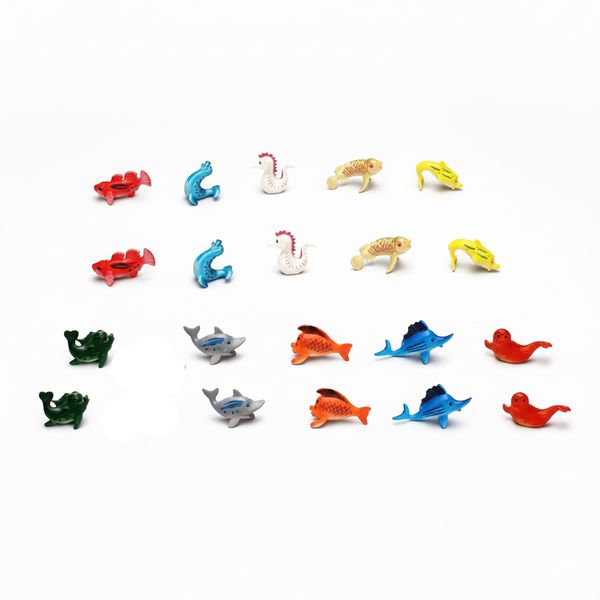2 Pack: 20pcs Mini Sea Animal Toys - Water Fun, Educational Kids Play Set