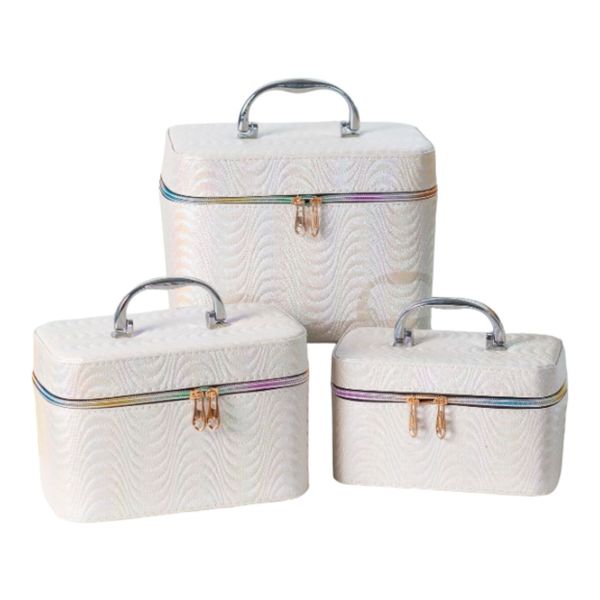 Set of 3 Essential Makeup Box Travel Cosmetic Box Jewellery Vanity Case