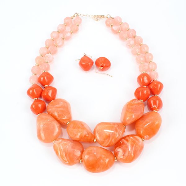 Bohemian Jelly Color Beaded Necklace - RN-10148-BJD