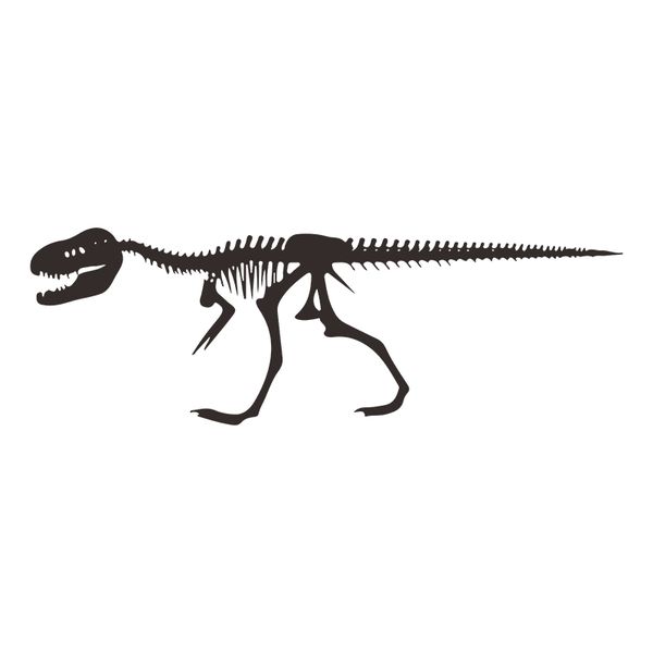 Black T-Rex Skeleton Vinyl Art Sticker for Wall Decoration