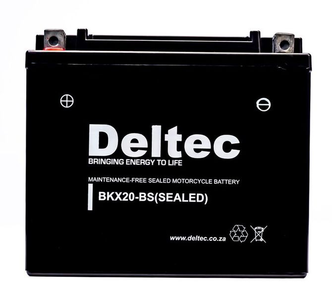 Motorcycle Battery - Deltec 20A/H: FBX20-BS
