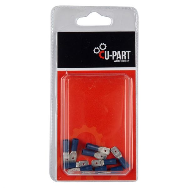 U-Part Terminal Blu Male Tab 1.5-2.5mm 6.3mm
