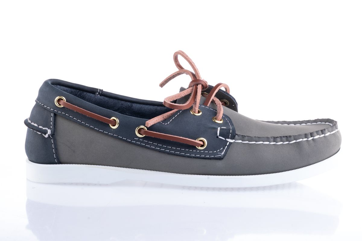 Marco Kavaleri - Men’s Mara Formal Boat Shoes - Grey/Navy | Shop Today ...