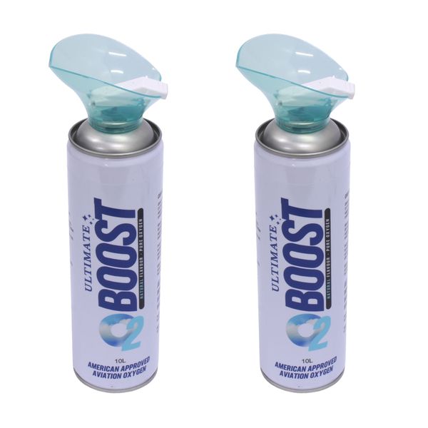 Oxygen in a Can 12 Litre O2 with Mouthpiece - Natural Flavour - 2 Pack