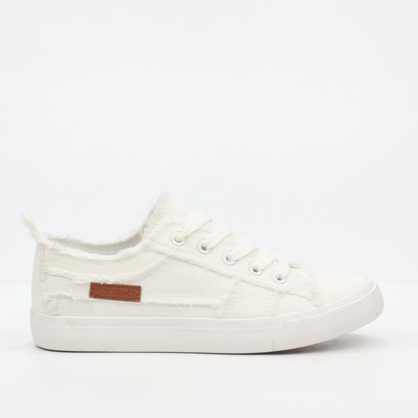 Women's White Canvas Plain Casual image