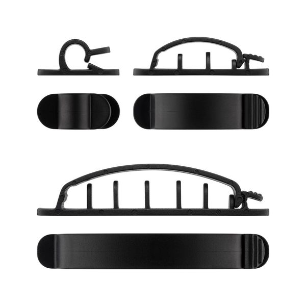 Goobay Cable Management Clip Set 6-Piece Set - Black