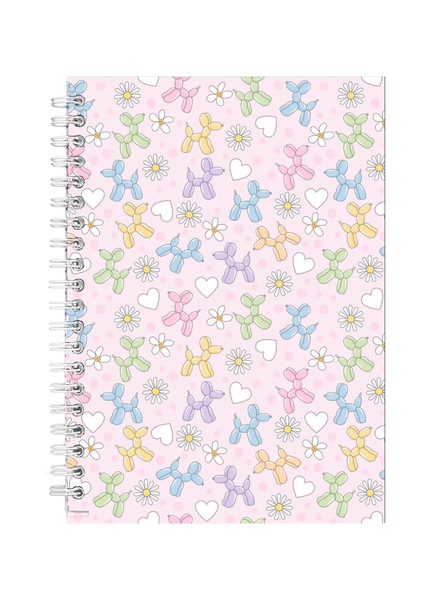 Balloon Dog And Hearts 3 Gift Idea Writing Book Notepad Notebook A4 505