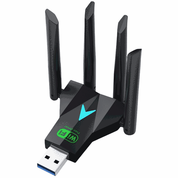 USB WiFi Adapter 1300Mbps Dual Band with 4 Antennas Compatible with Windows
