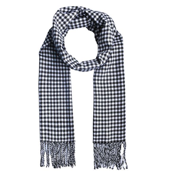 Lily &amp; Rose Vintage Checkered Tasselled Scarf