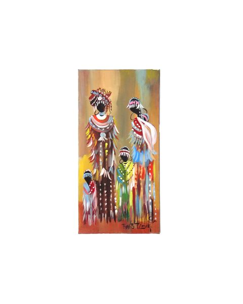 African Ladies Fine Art Painting-Canvas Wall Art