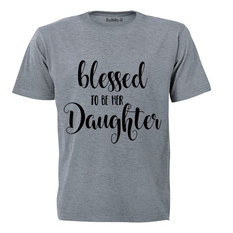 Blessed to be her Daughter - Kids T-Shirt - Grey