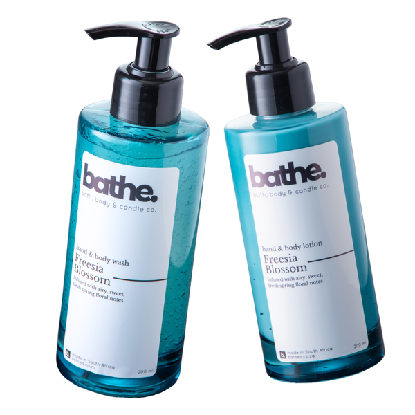 Freesia Blossom hand + body wash &amp; lotion set