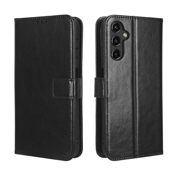 Crazy Horse Pattern Leather Case Compatible With Samsung Galaxy A07