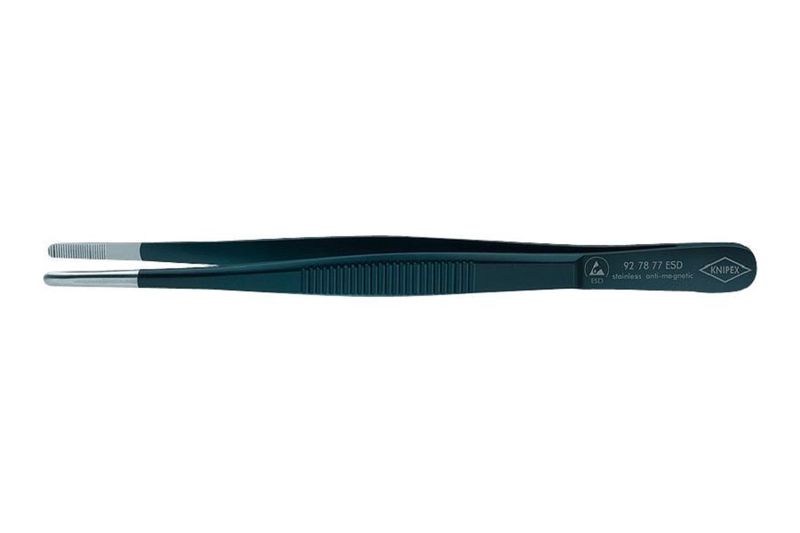 Knipex (92 78 77 ESD) Tweezer, Straight, Round, Nickel Plated Steel