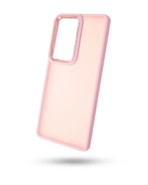 Anti-drop Metal Lens Frame Hard Matte Case For Samsung A14 - Purple