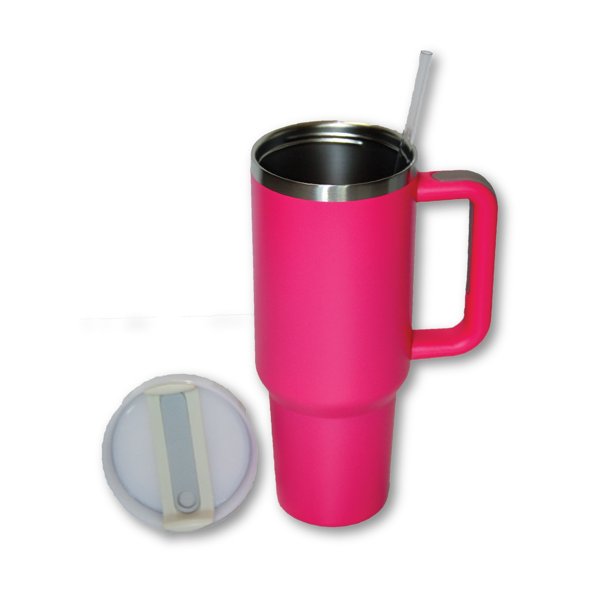 1.2L Tumbler with Handle, Straw & Lid, Stainless