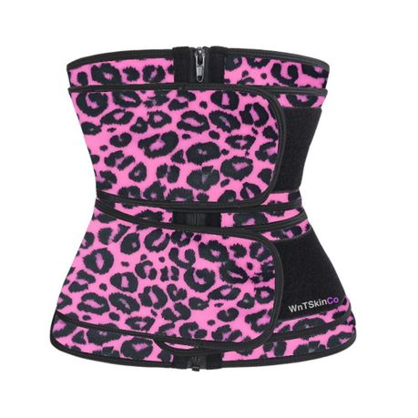 High Quality Leopard Print Waist Trainer / Cincher Double Belt