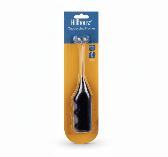 Hillhouse Handheld Milk Frother with Stand - Perfect for Cappuccinos