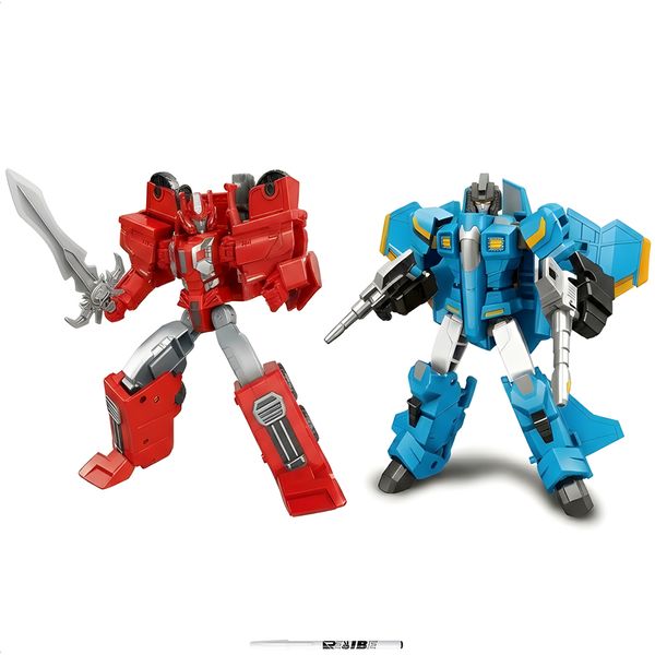 Mixed Colors Transforming Robot Battle Vehicle Toys Playset With ReVibe Pen
