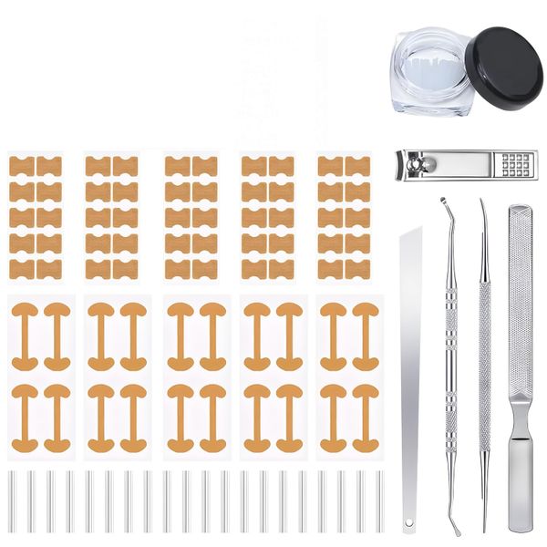 Ingrown Toenail Corrector Set with Correction Strips for Home Pedicure Care