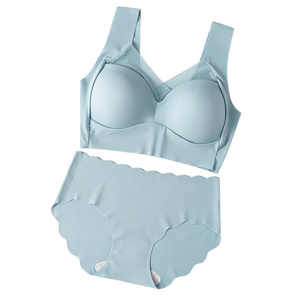 Silky &amp; Breathable Vest-Style Bra and Panties Two-Piece Set