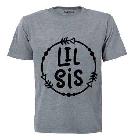 Lil Sis - Circular Design - Kids T-Shirt - Grey