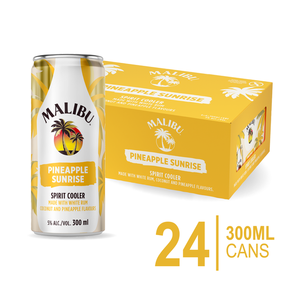 Malibu Pineapple Sunrise Cocktail 24 x 300ml