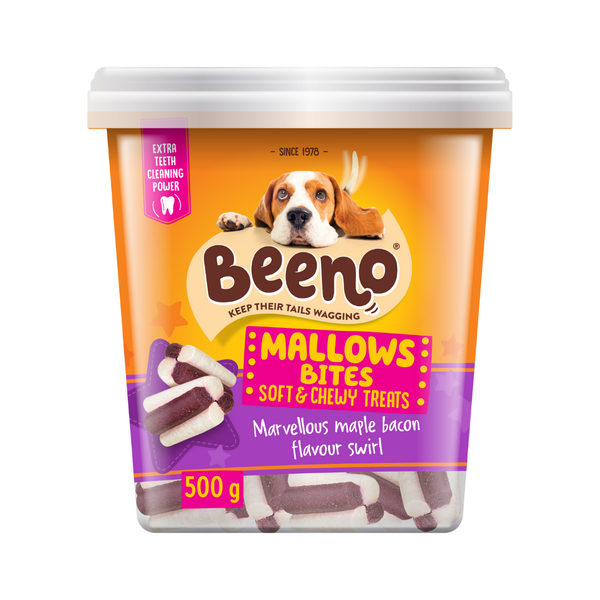 Beeno Mallow Bites 500g - Maple Bacon Flavour Dog Treats