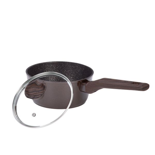 Resto Carina Saucepan With Lid (16cm Diameter &amp; 1.5L Volume) - Brown