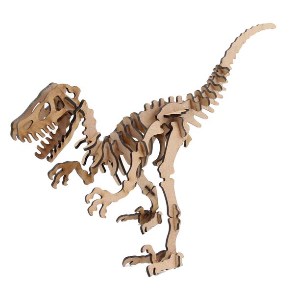 Wow We - 3D Wooden Model Dinosaurs Velociraptor Junior