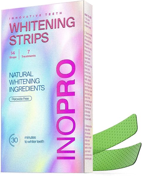 InoPro Teeth Whitening Strips 14 Treatments Kit (28 Strips)