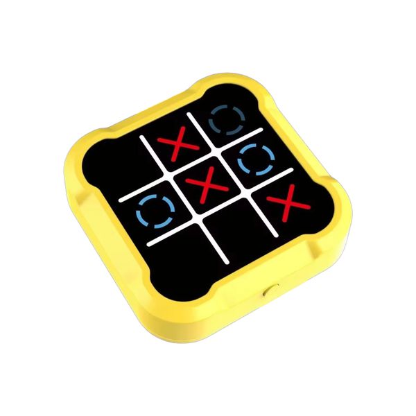 SmartPlay 4 in 1 Mini Game Console Tic Tac Toe Memory Handheld Fun - Yellow