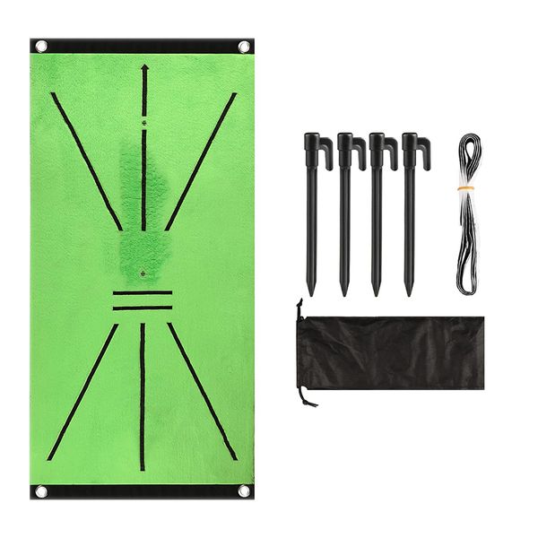 Professional Golf Training Mat with 4 Fixing Nail for Swing Detection