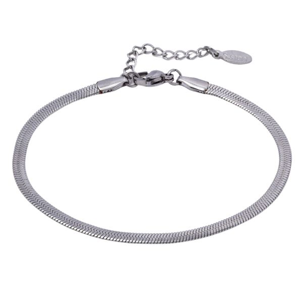 Steel My Heart Waterproof Stainless Steel Herringbone Bracelet