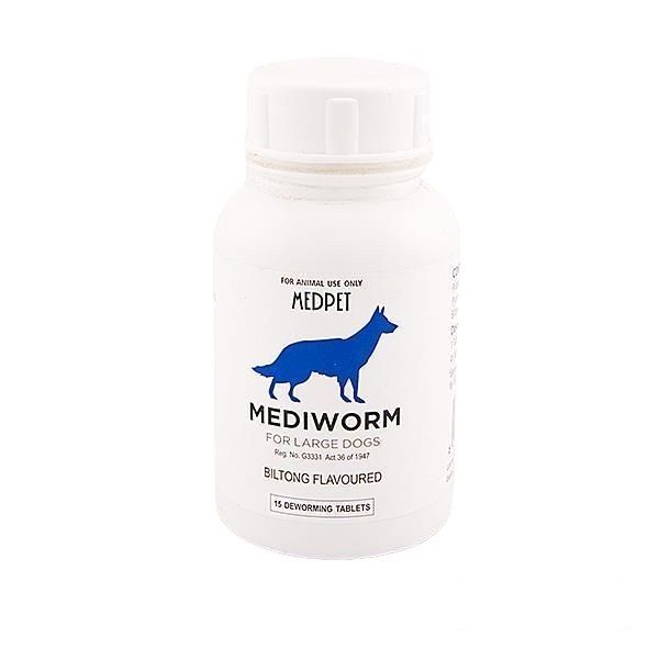 15 Mediworm Tablets For Large Dogs - Biltong Flavoured