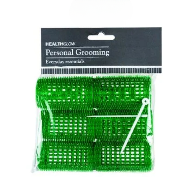 Professional Large Green Hair Curlers - 6 Pieces for Effortless Styling