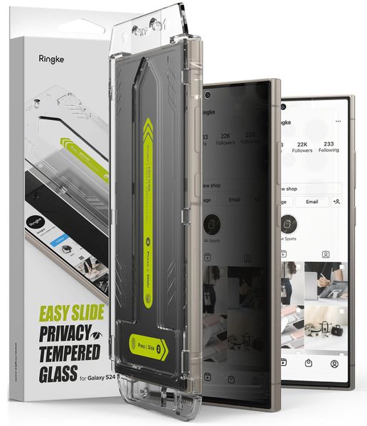 Privacy Easy Slide Tempered Glass (2 Pck) Screen Protector Galaxy S24 Ultra