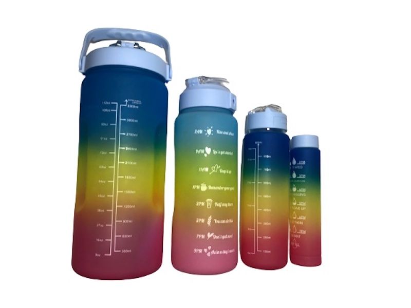 Set of 4 Motivational Water Bottles
