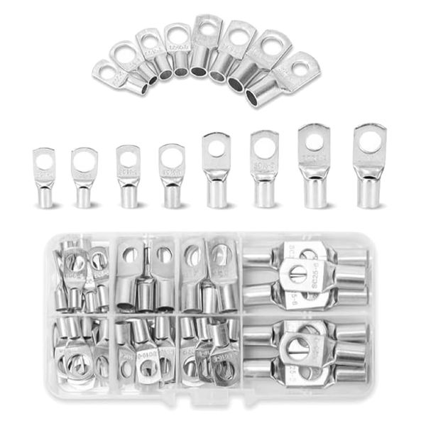 Tool DIY 60pc WireTerminal Crimp Connector Cable Lugs