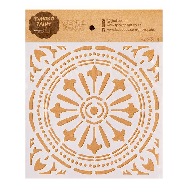 Tjhoko Paint Stencil - 15x15cm - Mandala Tile
