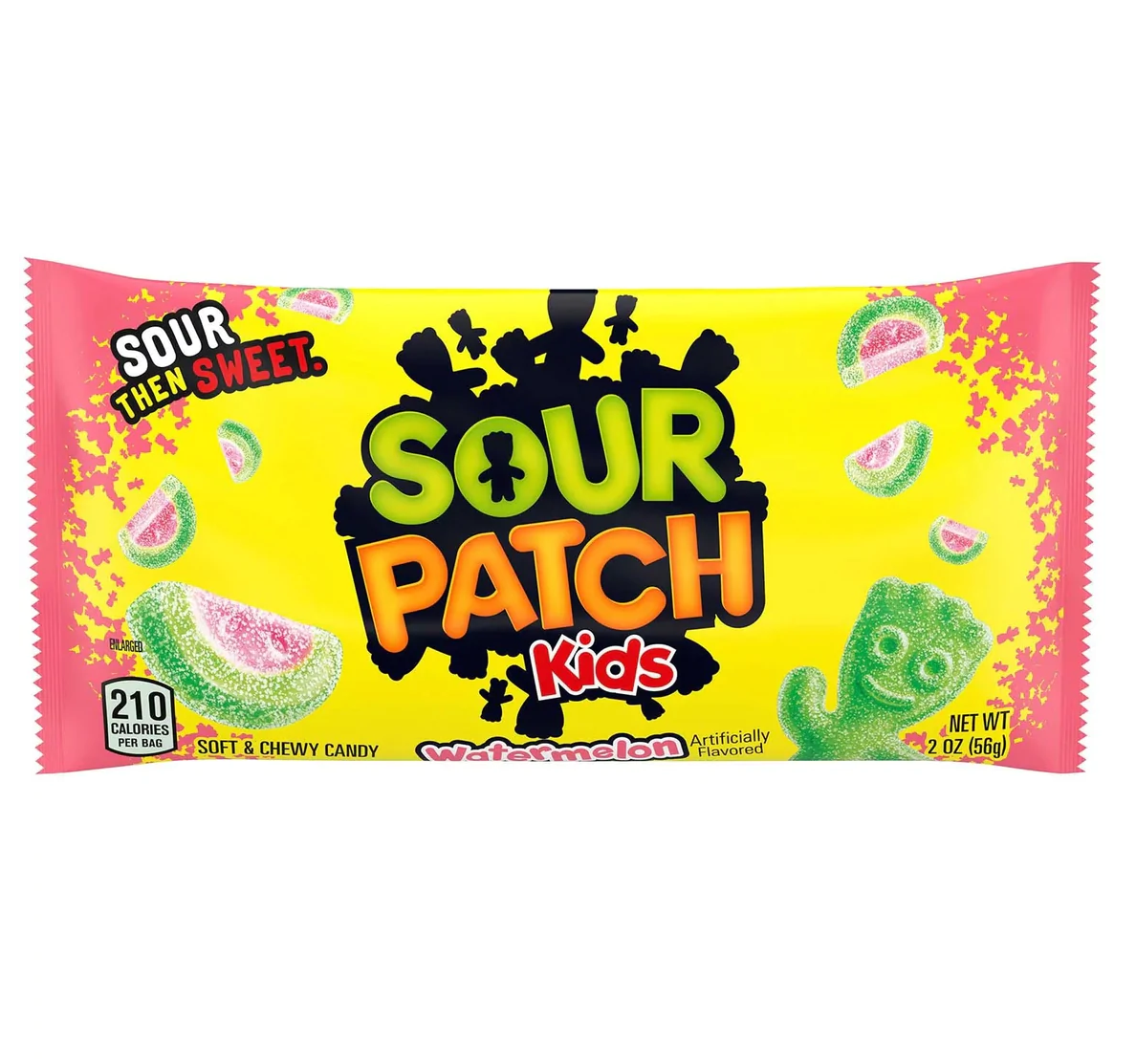 Sour Patch Kids Soft & Chewy Watermelon Flavored Sour Sweets (56g ...