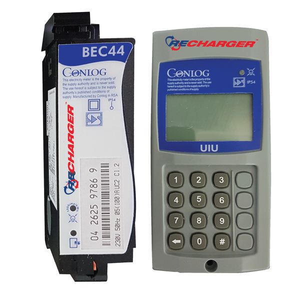 Recharger - Conlog Single Phase Din Rail Split Wired 80Amp Prepaid Electricity Meter