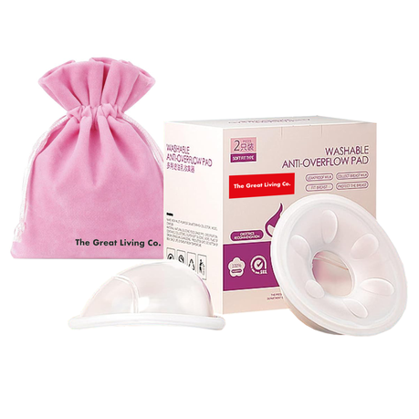 Breast Milk Catcher & Reusable Breast Milk Collector Pads in Gift Bag Image