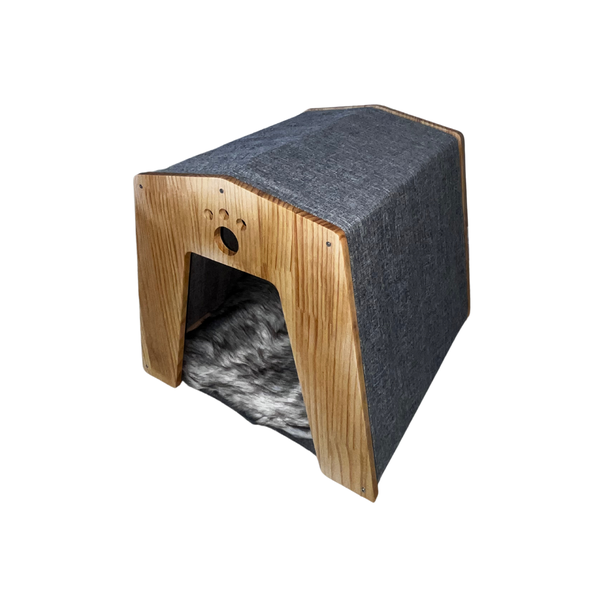 Premium Paws Cozy Nest Wooden Pet Bed