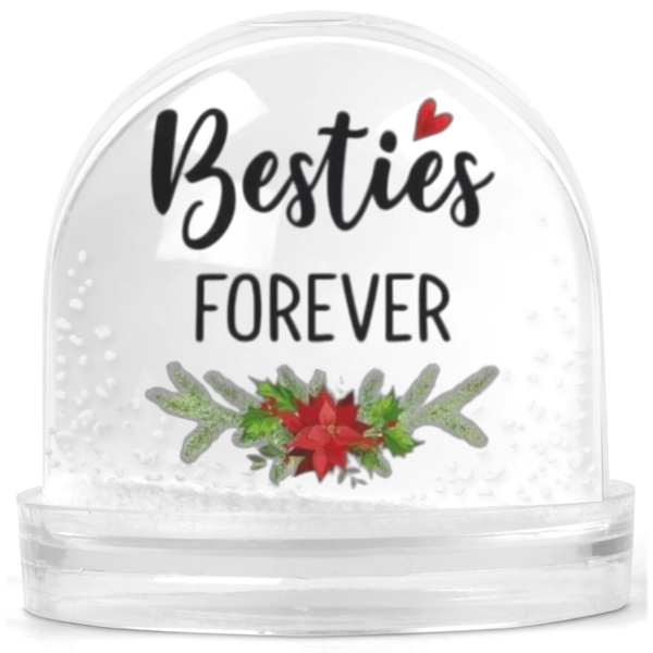Besties Forever Best Friend Gift Snow Globe
