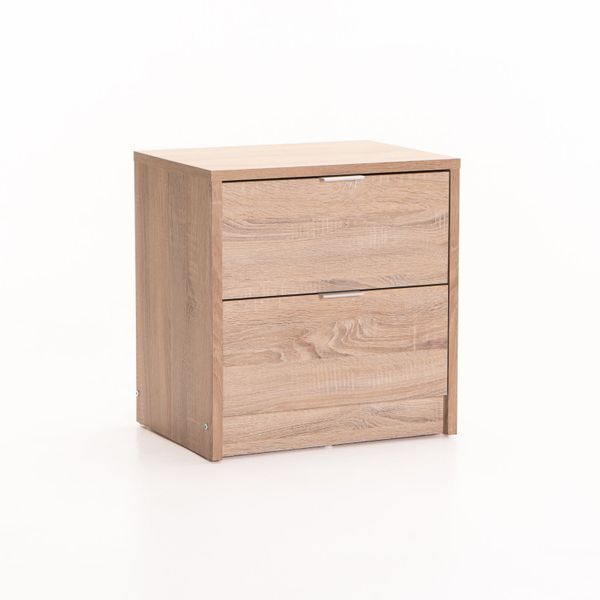 Oak Wood 2 Drawer Pedestal