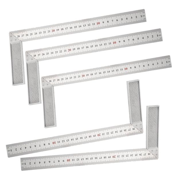 5PCS L Shape Right Angle Ruler, Carpenter Framing Measuring Square Tool