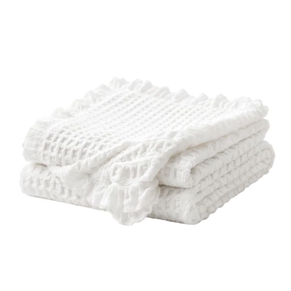 HoneyComb Waffle Throw All Season Snow White L