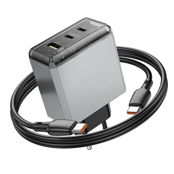 High Power 65W GaN Charger Set, Triple Output USB-C/USB-A, Fast Charging