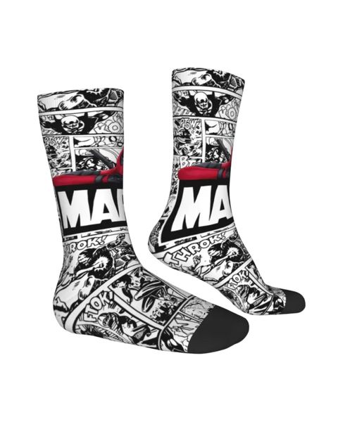 1 Pair Marvel Black And White Fashion Socks